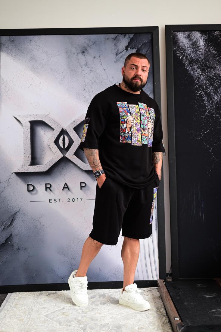 Комплект чорний принт 2026 ДТФ DRAPP Комплект чорний принт 2026 ДТФ DRAPP
