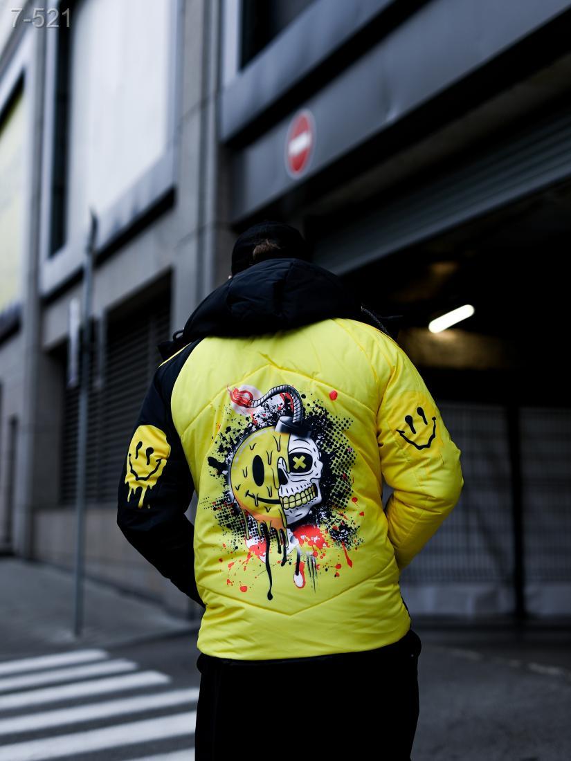 Куртка чоловіча з принтом зима капюшон Куртка чоловіча з принтом зима капюшон